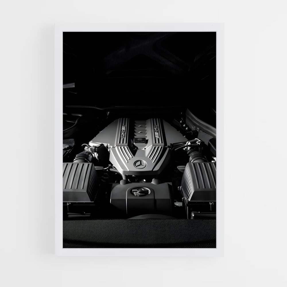 Poster Mécanique de Performance – affiche Mercedes (vue 3)